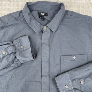Paige Button Up Long Sleeve Shirt Mens XL Gray Lightweight Casual‎ Workwear